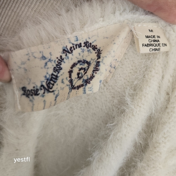 Anthropologie Aubade Rosie Neira fuzzy sweater pullover M - Picture 4 of 7